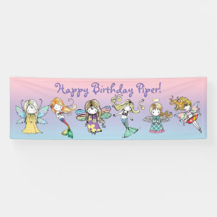 Lona Bandera de Feliz Cumpleaños Piper
