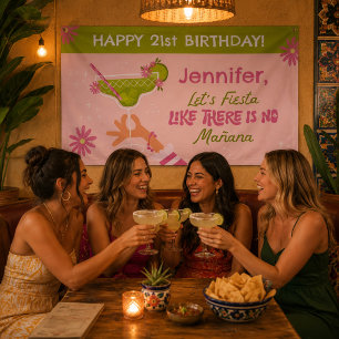 Lona Bandera de fiesta de cumpleaños de adultos Margari