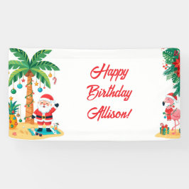 Lona Bandera de fiesta de Navidad en julio