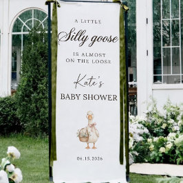 Lona Bandera de fiesta para bebé Silly Goose, Ganso per