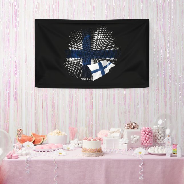 Lona bandera de Finlandia (Fiesta)