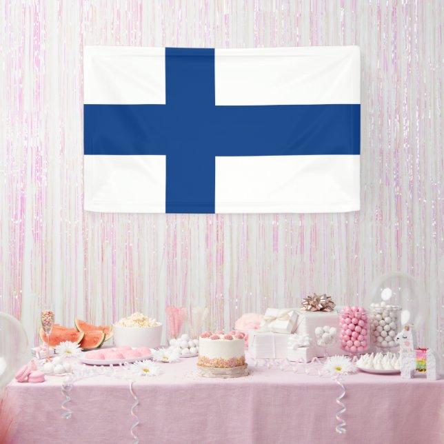 Lona Bandera de Finlandia (Fiesta)
