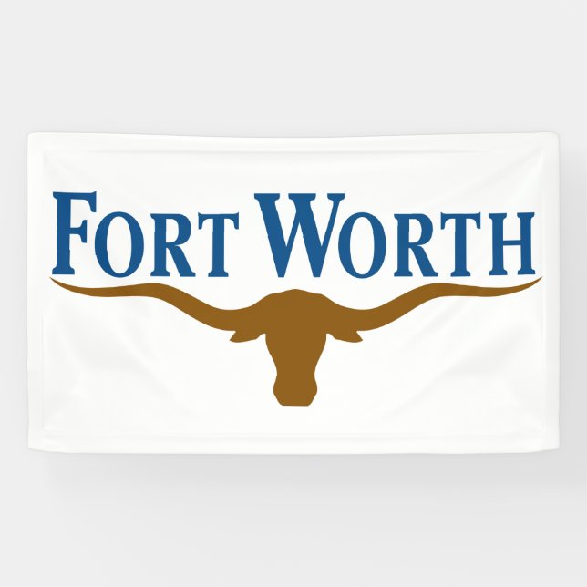 Lona Bandera de Fort Worth (Texas) (Horizontal)