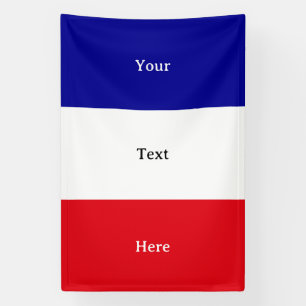 Lona Bandera de Francia Personalizado Texto tricolor