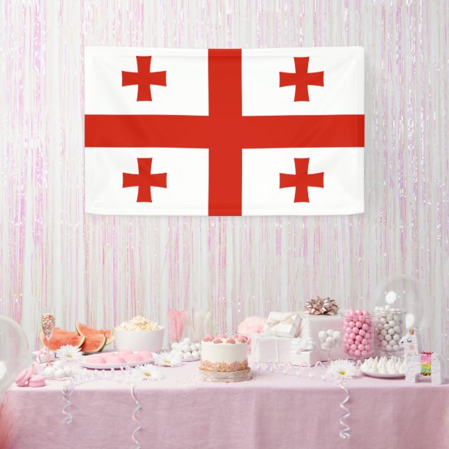 Lona Bandera de Georgia (Fiesta)