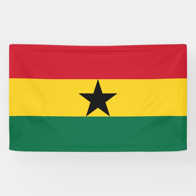 Lona Bandera de Ghana (Horizontal)