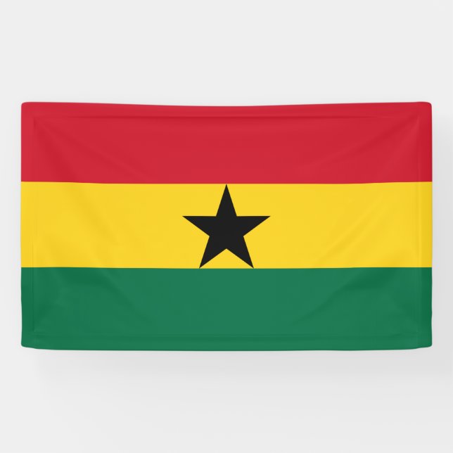 Lona Bandera de Ghana (Horizontal)