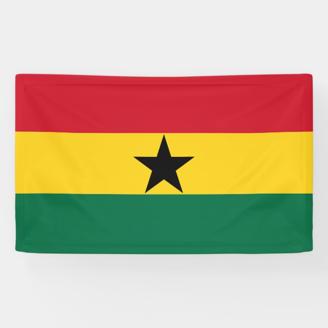 Lona Bandera de Ghana (Horizontal)
