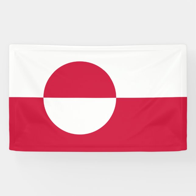 Lona Bandera de Groenlandia (Horizontal)