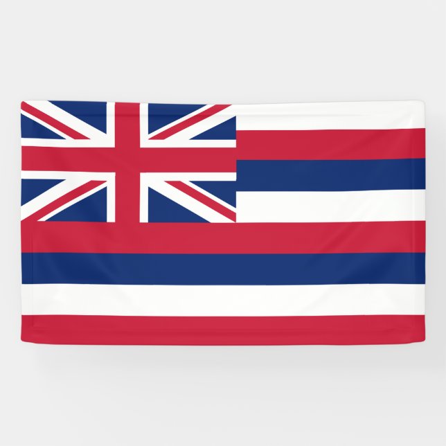 Lona Bandera de Hawaii (Estado de los Estados Unidos) (Horizontal)