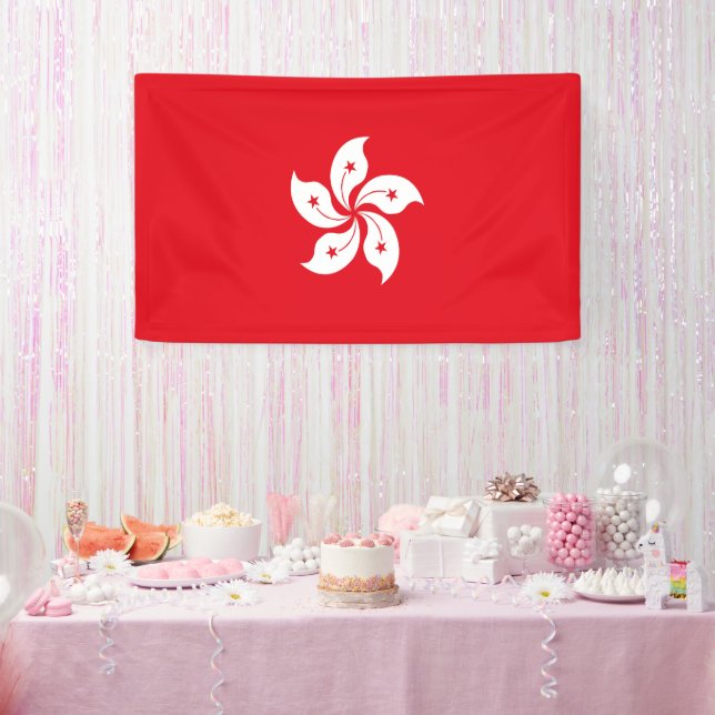 Lona Bandera de Hong Kong (Fiesta)