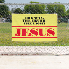 Lona Bandera de iglesia amarilla brillante con letras r