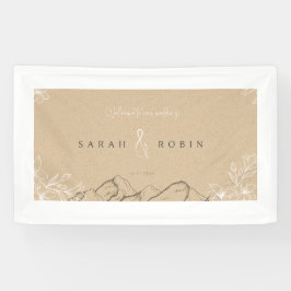 Lona Bandera de Invitación de Boda Rústica – Ba Tan Tex