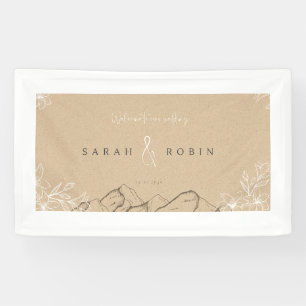 Lona Bandera de Invitación de Boda Rústica – Ba Tan Tex