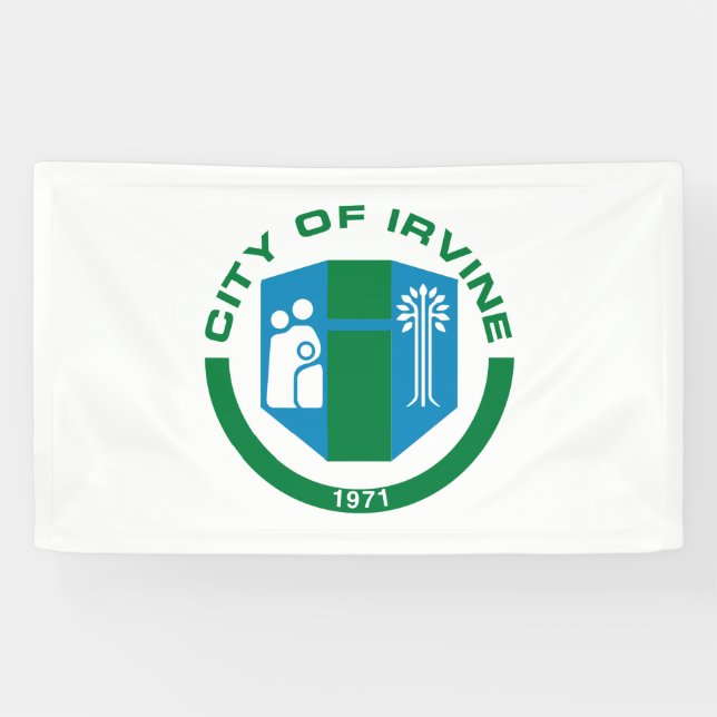 Lona Bandera de Irvine (California) (Horizontal)