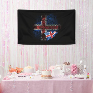 Lona bandera de Islandia