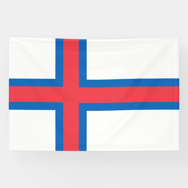Lona Bandera de Islas Feroe (Horizontal)