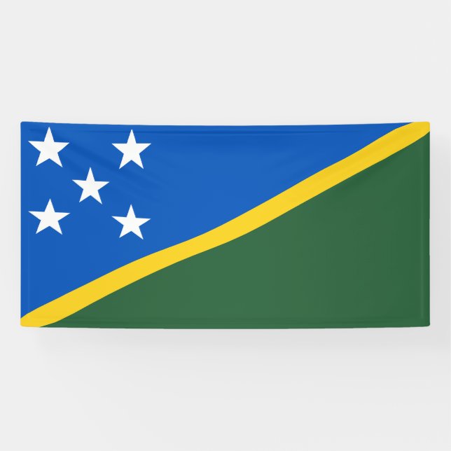 Lona Bandera de Islas Salomón (Horizontal)
