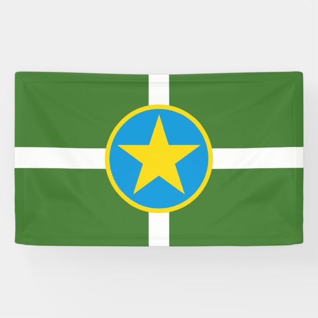 Lona Bandera de Jackson (Misisipi) (Horizontal)