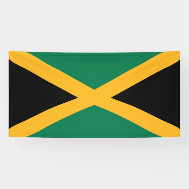 Lona Bandera de Jamaica (Horizontal)