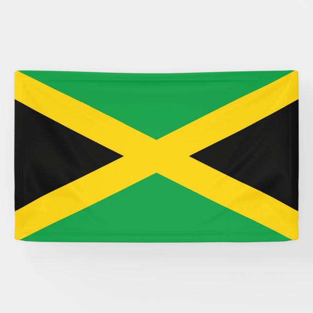 Lona Bandera de Jamaica (Horizontal)