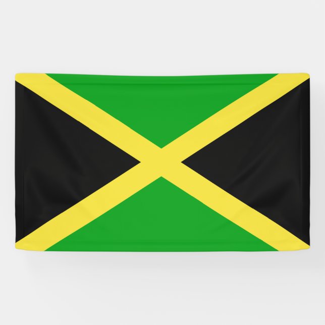 Lona Bandera de Jamaica (Horizontal)