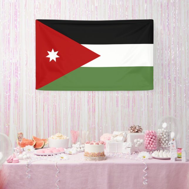 Lona Bandera de Jordania (Fiesta)
