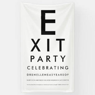 Lona Bandera de jubilación de optometrista oftalmólogo