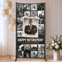 Bandera de Jubilación Personalizada, Collage de Fo