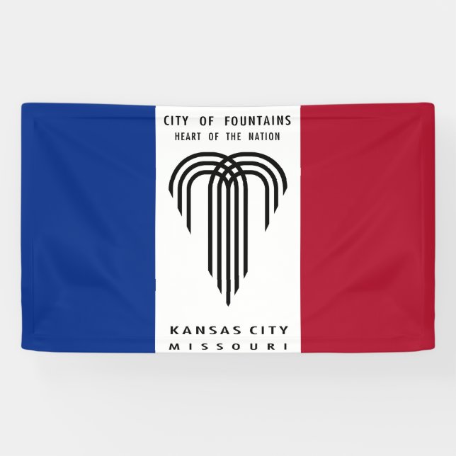 Lona Bandera de Kansas City Missouri Estados Unidos Est (Horizontal)