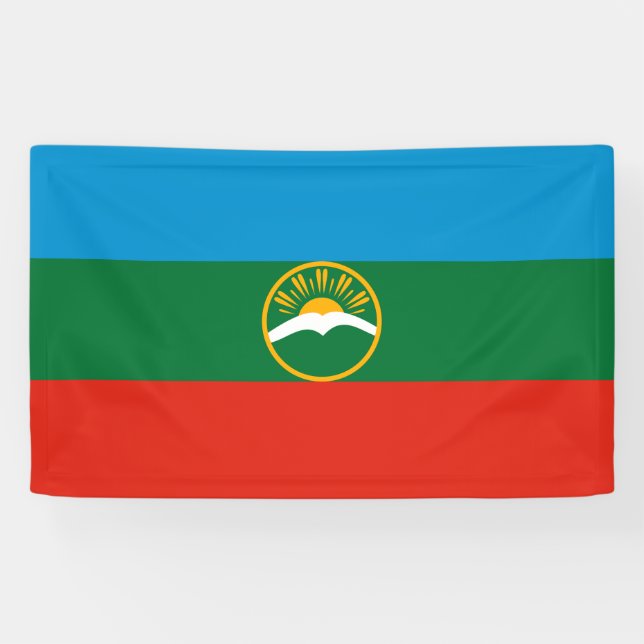 Lona Bandera de Karachay Cherkessia (Horizontal)