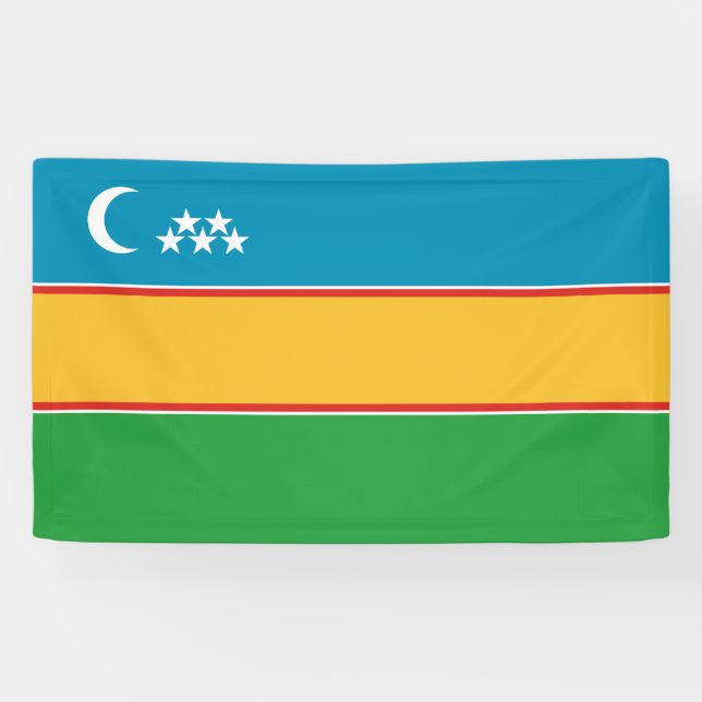Lona Bandera de Karakalpakstan (Horizontal)