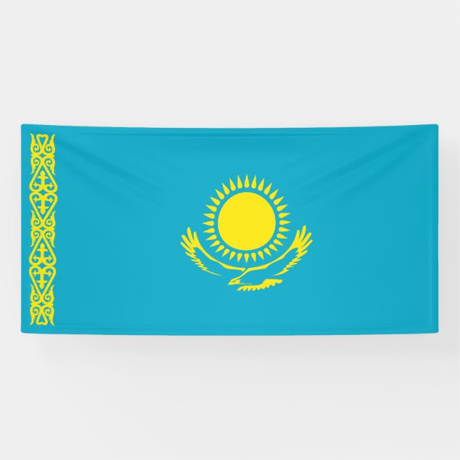 Lona Bandera de Kazajistán (Horizontal)