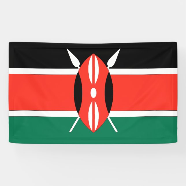 Lona Bandera de Kenia (Horizontal)