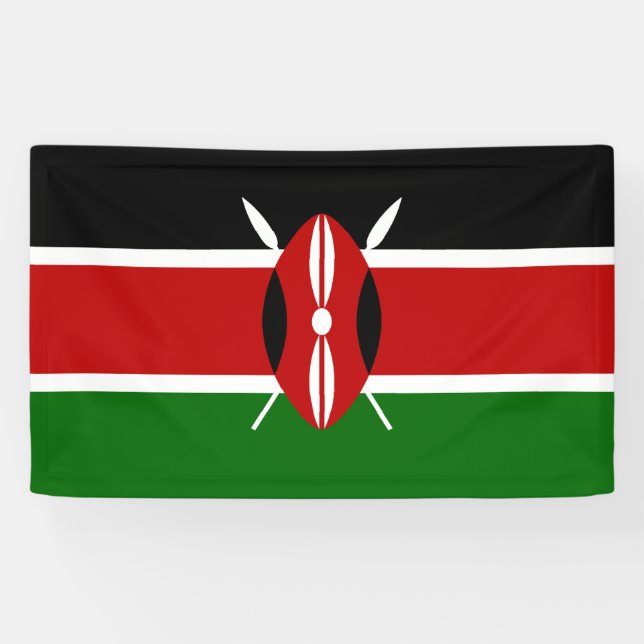 Lona Bandera de Kenia (Horizontal)