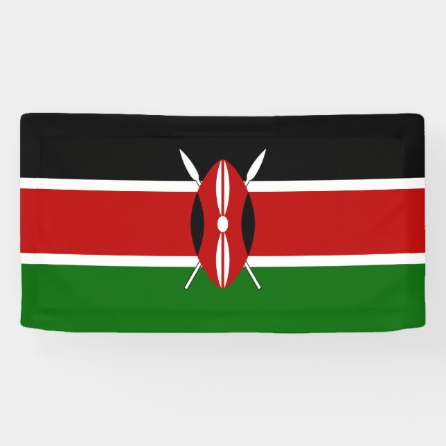 Lona Bandera de Kenia (Horizontal)
