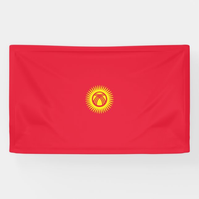 Lona Bandera de Kirguistán (Horizontal)