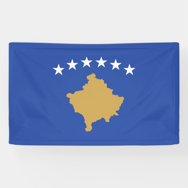 Lona Bandera de Kosovo (Horizontal)
