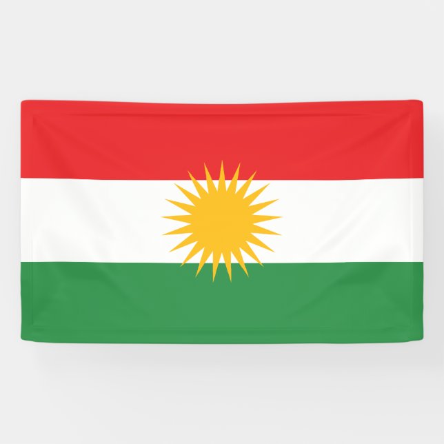 Lona Bandera de Kurdistán (Horizontal)