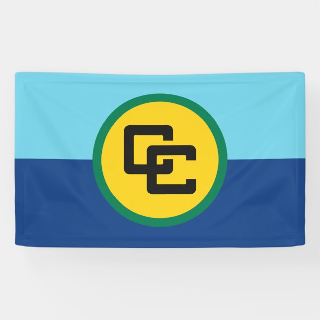 Lona Bandera de la Comunidad del Caribe (Horizontal)