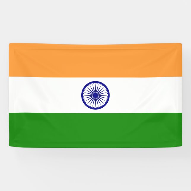 Lona Bandera de la India (Horizontal)