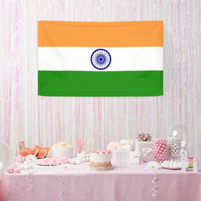 Lona Bandera de la India (Fiesta)