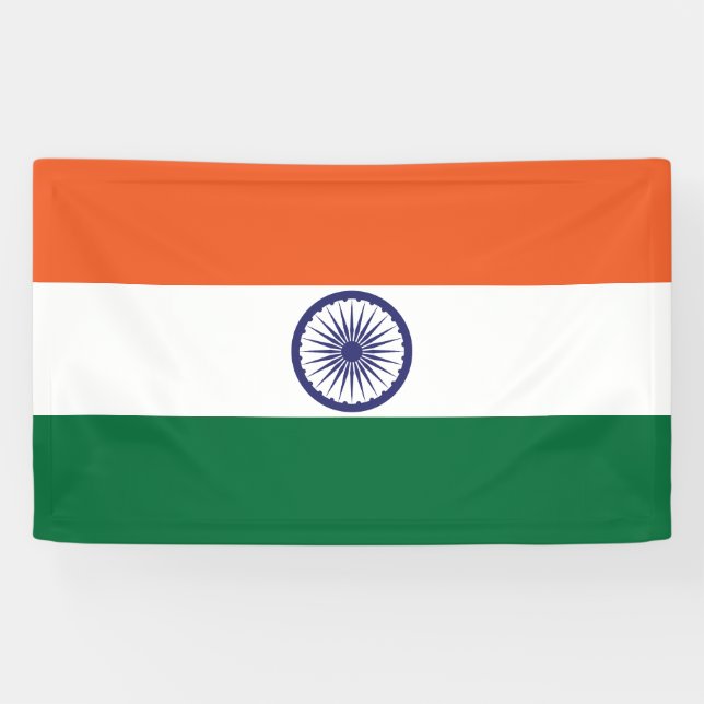 Lona Bandera de la India (Horizontal)