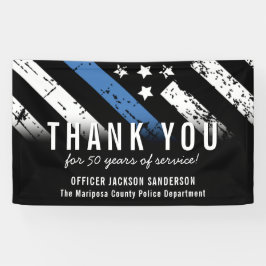 Lona Bandera de la Línea Azul del aniversario de la jub