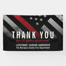 Lona Bandera de la línea roja del aniversario de retiro