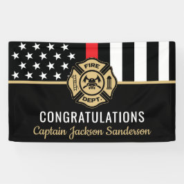 Lona Bandera de la línea roja del Fiesta de retiro de b