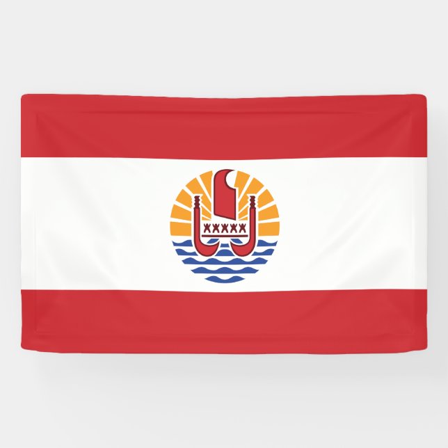 Lona Bandera de la Polinesia Francesa (Horizontal)