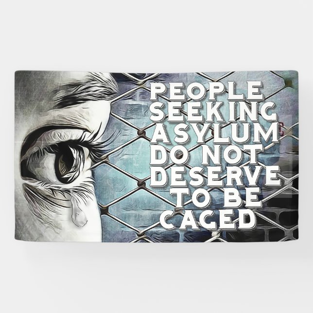 Lona Bandera de la protesta de la ayuda de la (Horizontal)