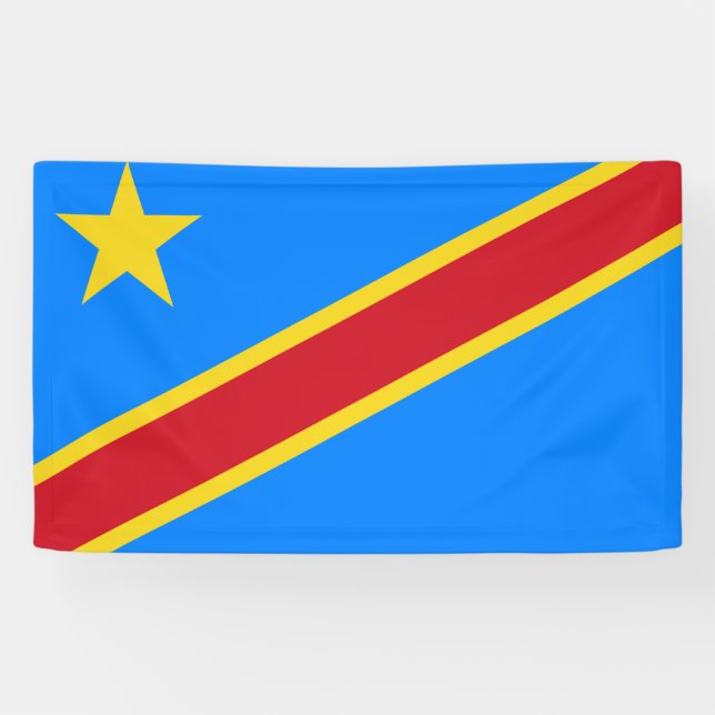 Lona Bandera de la RDC (República Democrática del Congo (Horizontal)
