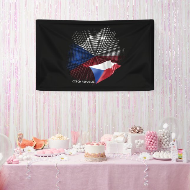 Lona bandera de la República Checa (Fiesta)